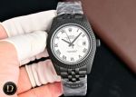 Rolex Datejust 41mm Japan Miyota 8215 Movement White Face Roman Markers Watch